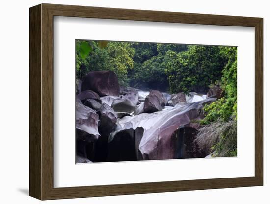 The Babinda Boulders Is a Fast-Flowing River Surrounded by Smooth Boulders, Queensland, Australia-Paul Dymond-Framed Photographic Print