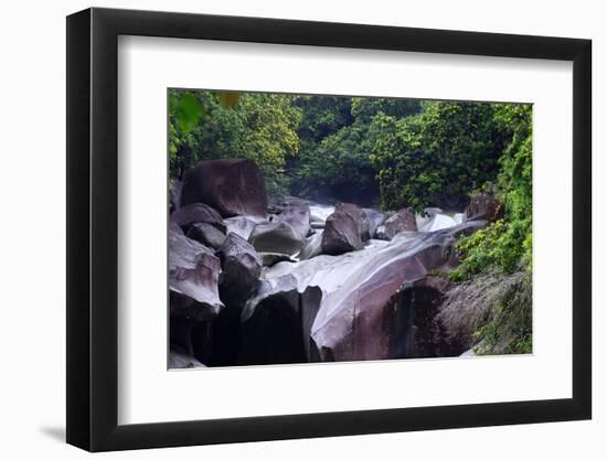 The Babinda Boulders Is a Fast-Flowing River Surrounded by Smooth Boulders, Queensland, Australia-Paul Dymond-Framed Photographic Print