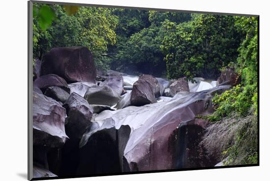 The Babinda Boulders Is a Fast-Flowing River Surrounded by Smooth Boulders, Queensland, Australia-Paul Dymond-Mounted Photographic Print