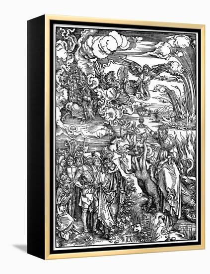 The Babylonian Whore, 1498-Albrecht Durer-Framed Premier Image Canvas