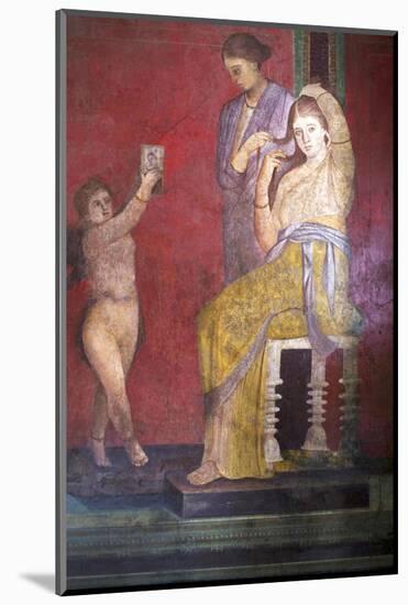 The Baccantis before the Feast in the Triclinium in the Villa Dei Misteri, Pompeii, Campania, Italy-Oliviero Olivieri-Mounted Photographic Print