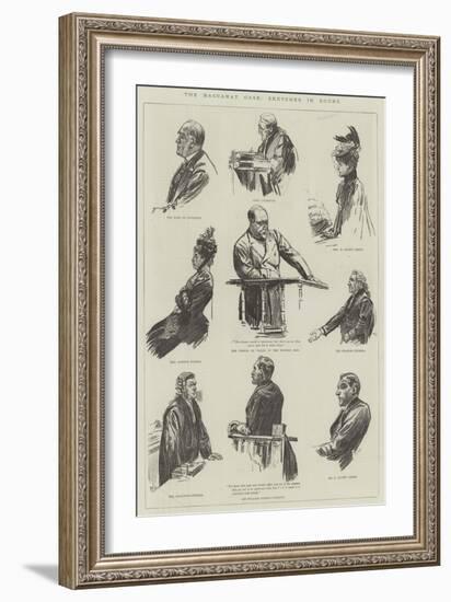 The Baccarat Case, Sketches in Court-William Douglas Almond-Framed Giclee Print