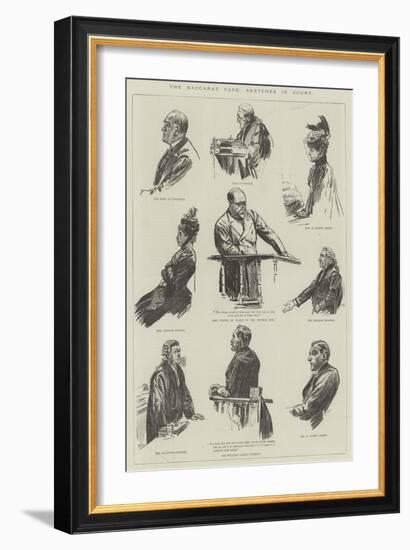 The Baccarat Case, Sketches in Court-William Douglas Almond-Framed Giclee Print