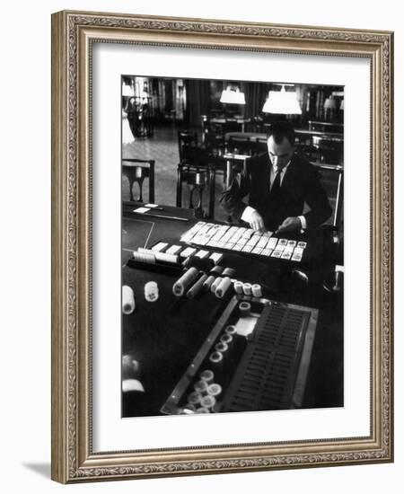 The Baccarat Table of the Monte Carlo Casino-Sergio del Grande-Framed Photographic Print