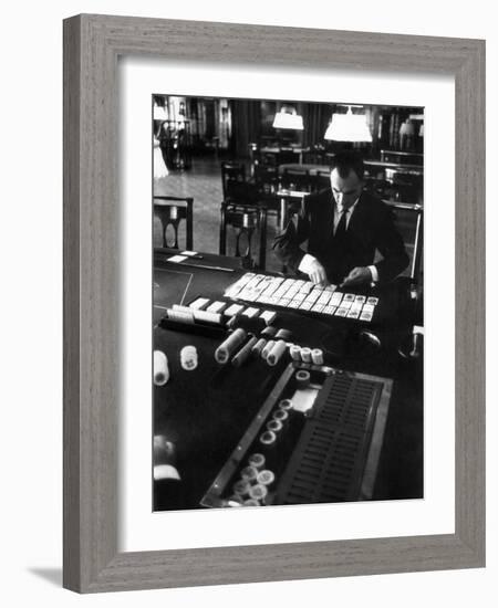 The Baccarat Table of the Monte Carlo Casino-Sergio del Grande-Framed Photographic Print