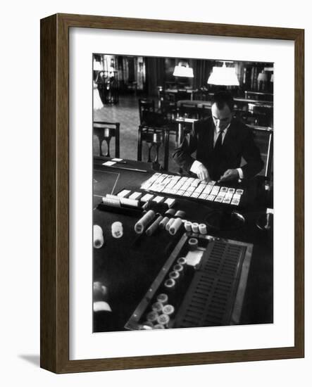 The Baccarat Table of the Monte Carlo Casino-Sergio del Grande-Framed Photographic Print