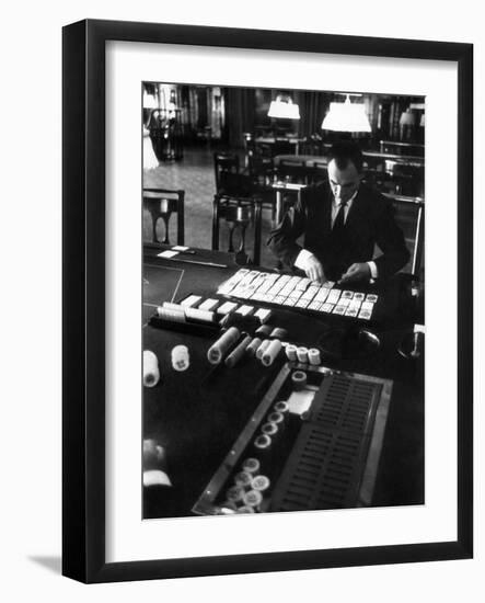 The Baccarat Table of the Monte Carlo Casino-Sergio del Grande-Framed Photographic Print