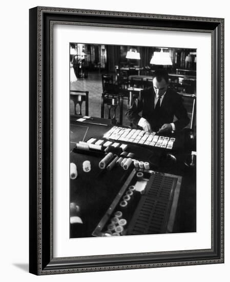 The Baccarat Table of the Monte Carlo Casino-Sergio del Grande-Framed Photographic Print