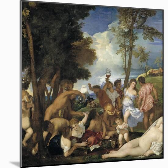 The Bacchanal of the Andrians, 1523-1526-Titian (Tiziano Vecelli)-Mounted Giclee Print