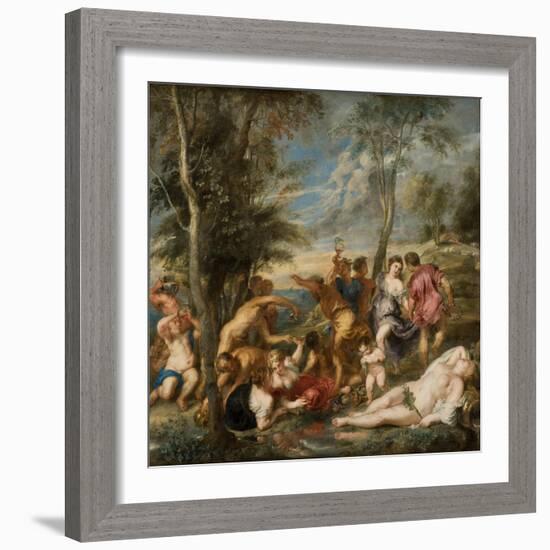 The Bacchanal of the Andrians-Peter Paul Rubens-Framed Giclee Print