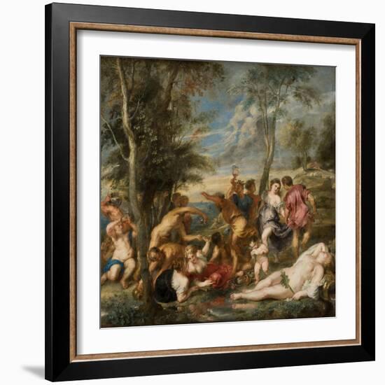 The Bacchanal of the Andrians-Peter Paul Rubens-Framed Giclee Print