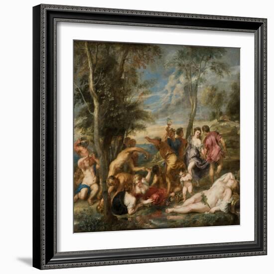 The Bacchanal of the Andrians-Peter Paul Rubens-Framed Giclee Print