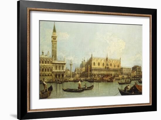 The Bacino di S. Marco, Venice, from the Piazzetta-Canaletto Giovanni Antonio Canal-Framed Giclee Print