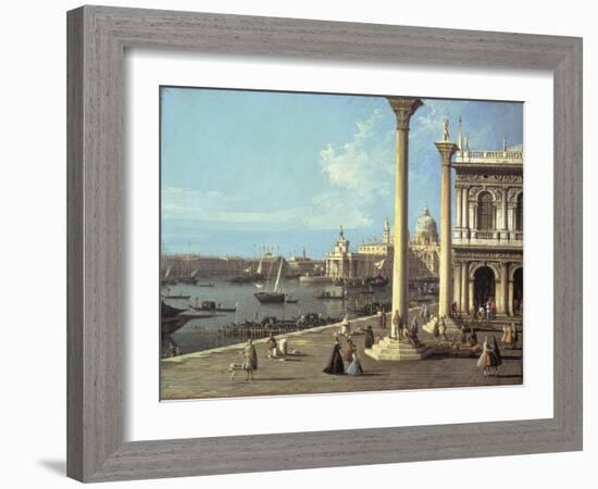 The Bacino Di San Marco and the Church of Santa Maria Della Salute, Venice, from the Piazzetta-Bernardo Bellotto-Framed Giclee Print