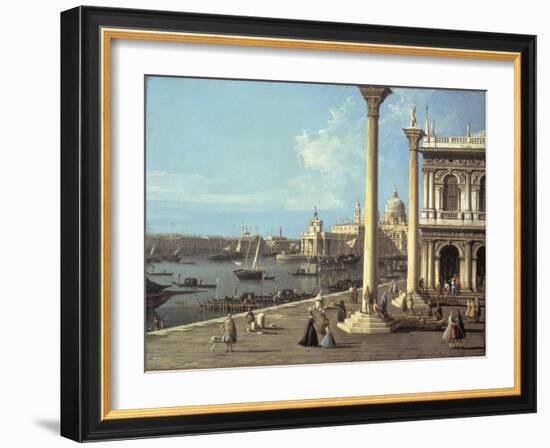 The Bacino Di San Marco and the Church of Santa Maria Della Salute, Venice, from the Piazzetta-Bernardo Bellotto-Framed Giclee Print