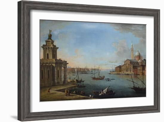 The Bacino Di San Marco, Venice, Looking East, with the Church of San Giorgio Maggiore, and the…-Antonio Joli-Framed Giclee Print