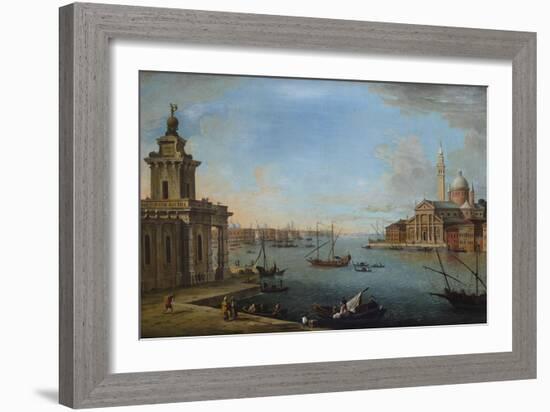 The Bacino Di San Marco, Venice, Looking East, with the Church of San Giorgio Maggiore, and the…-Antonio Joli-Framed Giclee Print