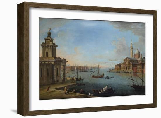 The Bacino Di San Marco, Venice, Looking East, with the Church of San Giorgio Maggiore, and the…-Antonio Joli-Framed Giclee Print