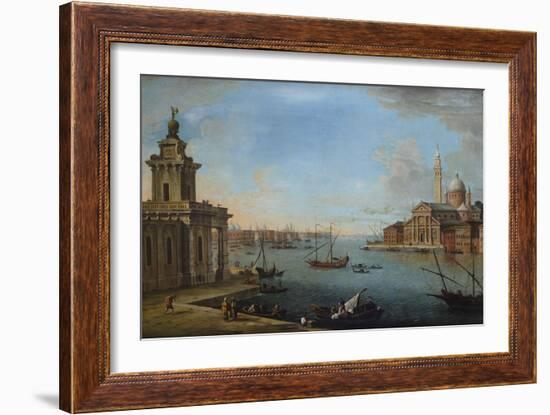 The Bacino Di San Marco, Venice, Looking East, with the Church of San Giorgio Maggiore, and the…-Antonio Joli-Framed Giclee Print