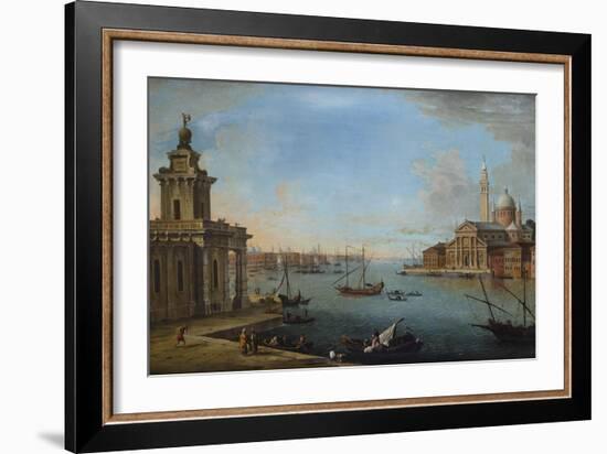 The Bacino Di San Marco, Venice, Looking East, with the Church of San Giorgio Maggiore, and the…-Antonio Joli-Framed Giclee Print