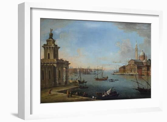 The Bacino Di San Marco, Venice, Looking East, with the Church of San Giorgio Maggiore, and the…-Antonio Joli-Framed Giclee Print