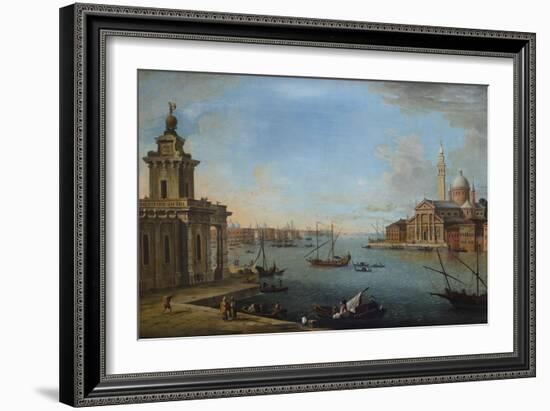 The Bacino Di San Marco, Venice, Looking East, with the Church of San Giorgio Maggiore, and the…-Antonio Joli-Framed Giclee Print