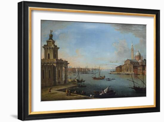 The Bacino Di San Marco, Venice, Looking East, with the Church of San Giorgio Maggiore, and the…-Antonio Joli-Framed Giclee Print