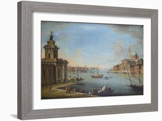 The Bacino Di San Marco, Venice, Looking East, with the Church of San Giorgio Maggiore-Antonio Joli-Framed Giclee Print