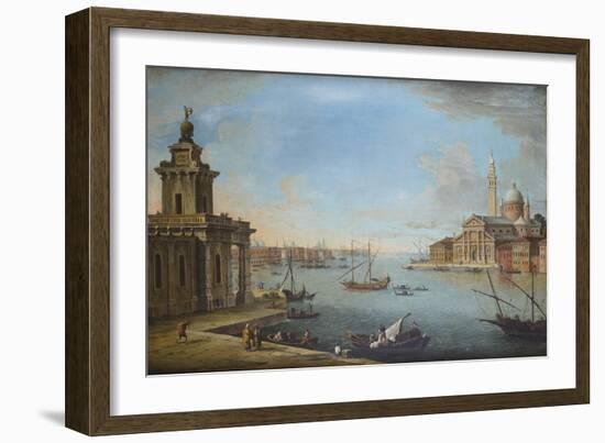 The Bacino Di San Marco, Venice, Looking East, with the Church of San Giorgio Maggiore-Antonio Joli-Framed Giclee Print