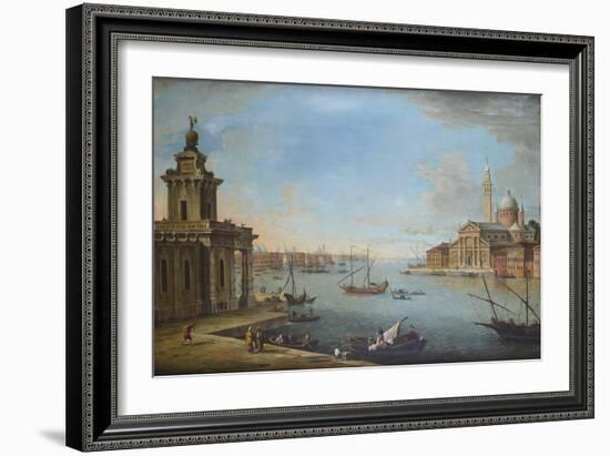 The Bacino Di San Marco, Venice, Looking East, with the Church of San Giorgio Maggiore-Antonio Joli-Framed Giclee Print