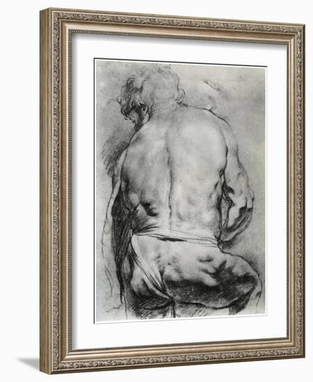 The Back of a Nude Man, C1610-Peter Paul Rubens-Framed Giclee Print