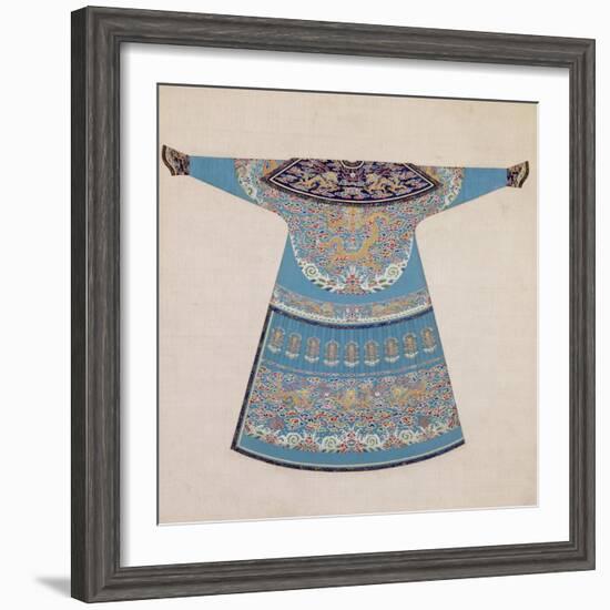 The Back of a Summer Court Robe Worn by the Emperor, China-null-Framed Giclee Print