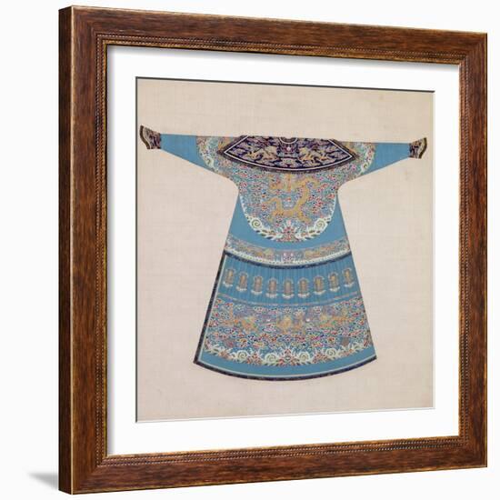 The Back of a Summer Court Robe Worn by the Emperor, China-null-Framed Giclee Print