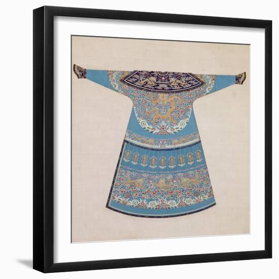 The Back of a Summer Court Robe Worn by the Emperor, China--Framed Giclee Print