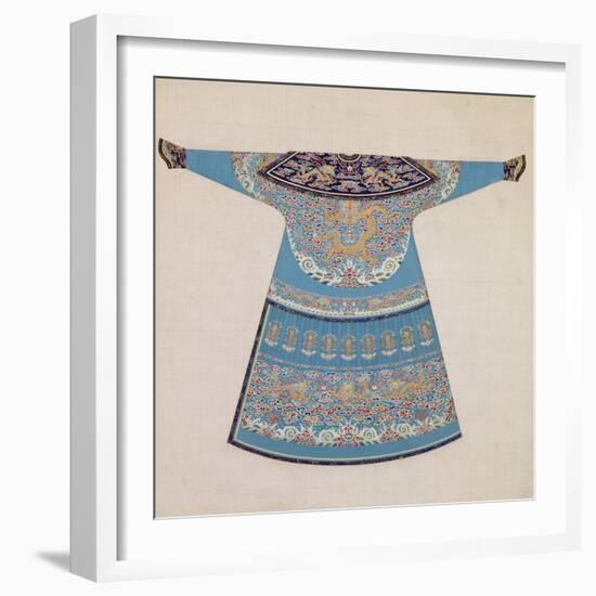 The Back of a Summer Court Robe Worn by the Emperor, China--Framed Giclee Print