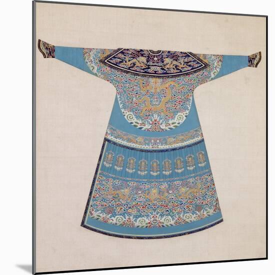 The Back of a Summer Court Robe Worn by the Emperor, China-null-Mounted Giclee Print