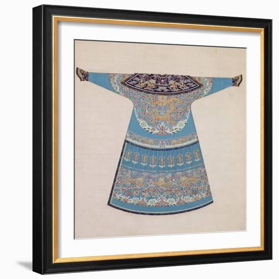 The Back of a Summer Court Robe Worn by the Emperor, China--Framed Giclee Print