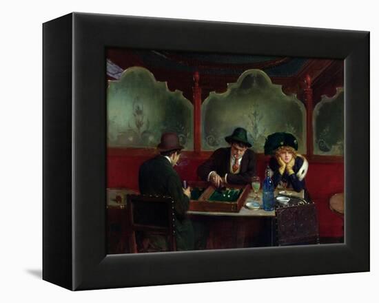 The Backgammon Players-Jean Béraud-Framed Premier Image Canvas