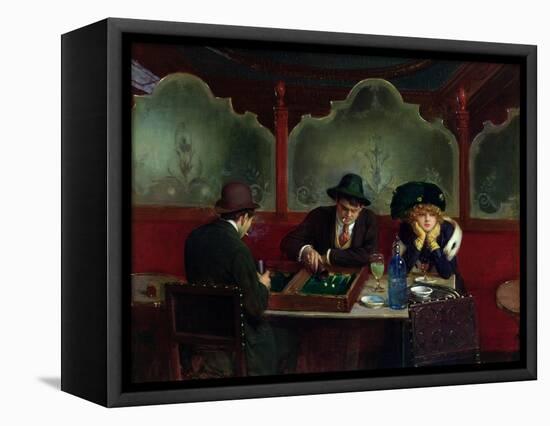 The Backgammon Players-Jean Béraud-Framed Premier Image Canvas