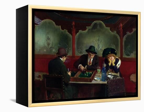 The Backgammon Players-Jean Béraud-Framed Premier Image Canvas