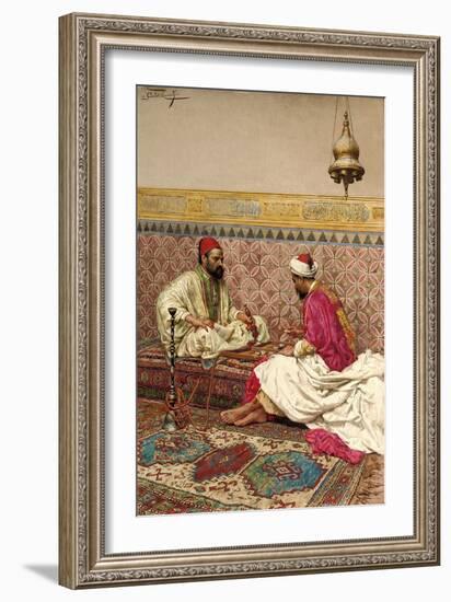 The Backgammon Players-Giulio Rosati-Framed Giclee Print