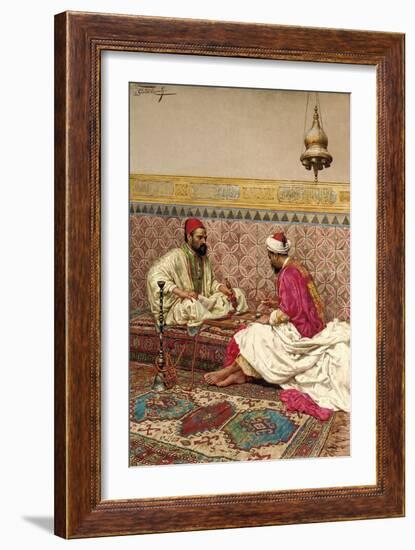 The Backgammon Players-Giulio Rosati-Framed Giclee Print