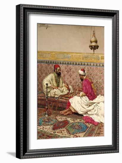 The Backgammon Players-Giulio Rosati-Framed Giclee Print