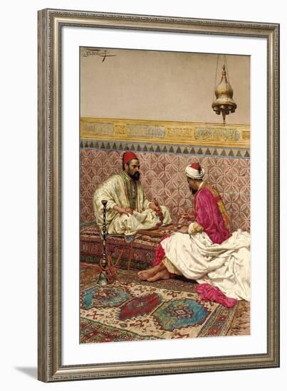 The Backgammon Players-Giulio Rosati-Framed Giclee Print