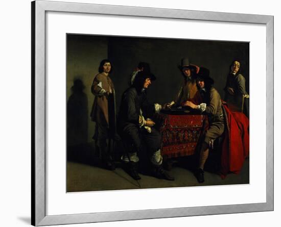 The Backgammon Players-Antoine & Louis Le Nain-Framed Giclee Print