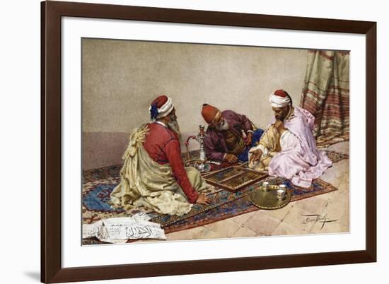 The Backgammon Players-Giulio Rosati-Framed Giclee Print