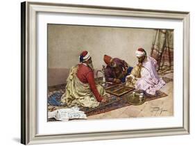 The Backgammon Players-Giulio Rosati-Framed Giclee Print