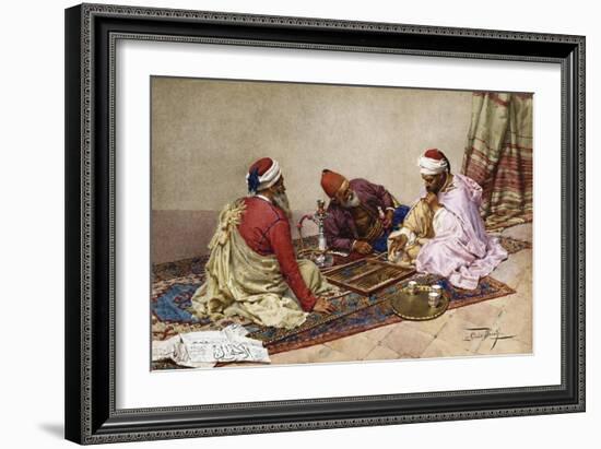 The Backgammon Players-Giulio Rosati-Framed Giclee Print