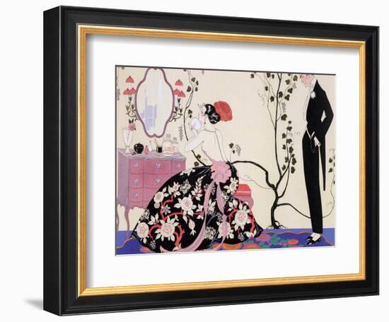 The Backless Dress-Georges Barbier-Framed Giclee Print