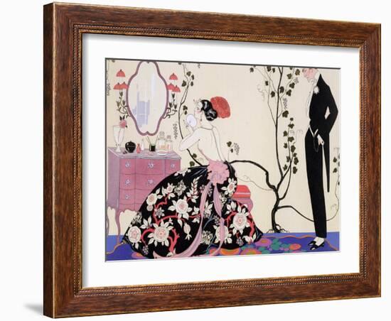 The Backless Dress-Georges Barbier-Framed Giclee Print